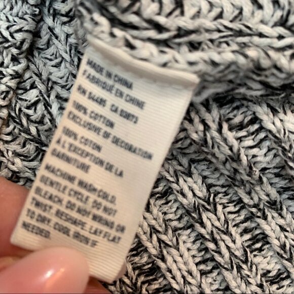 𝅺american Eagle Outfitters🖤White/Black Long Sleeve Cropped Pullover Sweat… - Picture 10 of 10